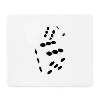 dices_dots_1clr - Mouse Pad (horizontal) - white - Front