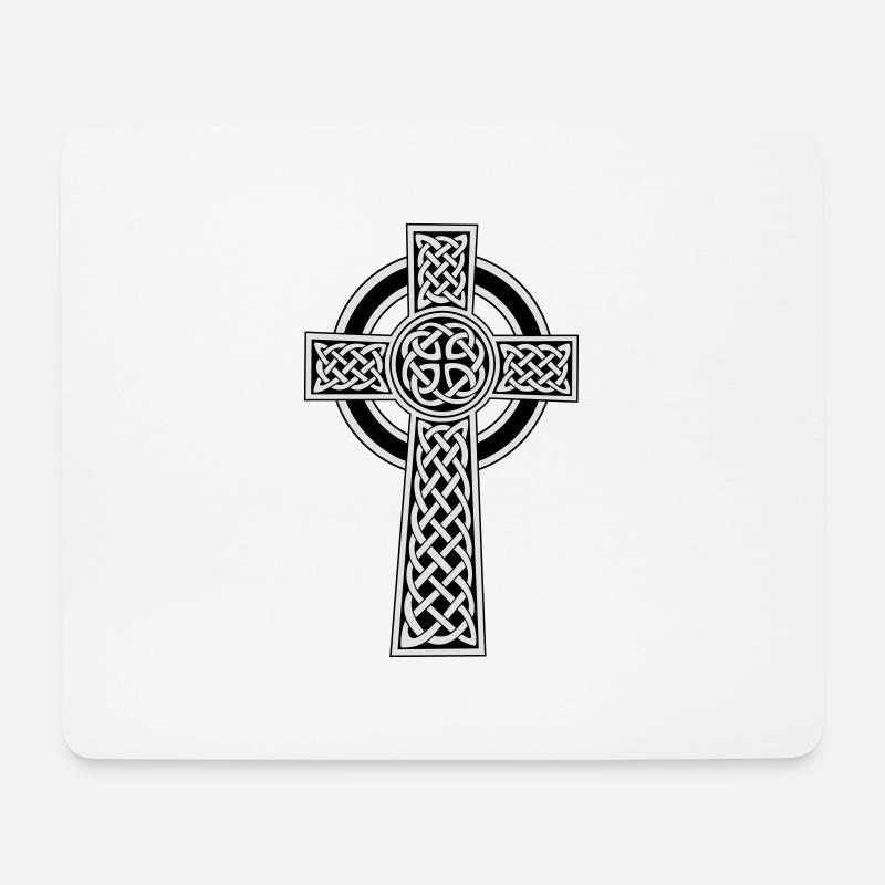 Celtic cross - Mousepad (Querformat) - Weiß