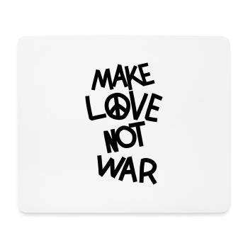 Make love not war - Mousepad (Querformat) - Weiß - Vorne