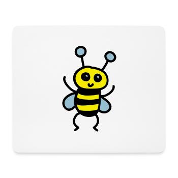 Abeille mignonne 3 - Tapis de souris (format paysage) - blanc - Devant