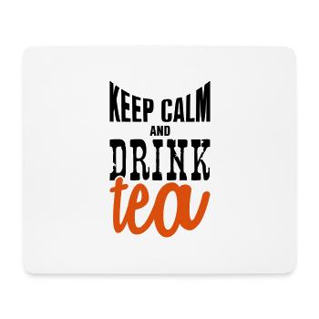 keep calm and drink tea - Mousepad (Querformat) - Weiß - Vorne