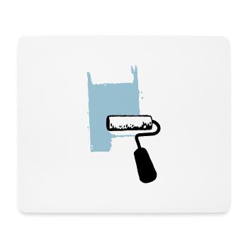 Rouleau de peinture - Tapis de souris (format paysage) - blanc - Devant
