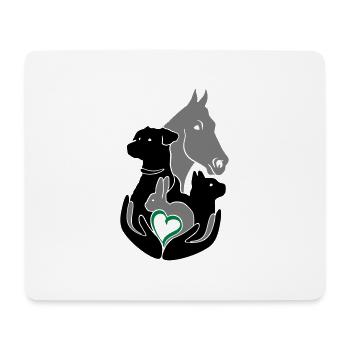 Tierarzt Hände Pferd Hund Katze Kaninchen Hase - Mousepad (Querformat) - Weiß - Vorne
