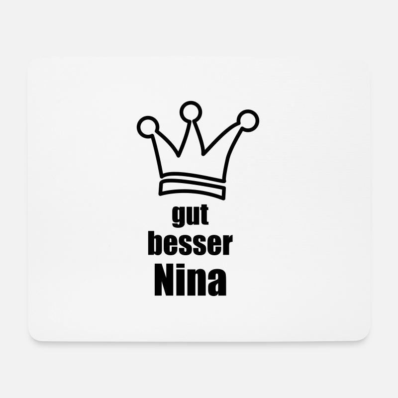 Nina - Mousepad (Querformat) - Weiß