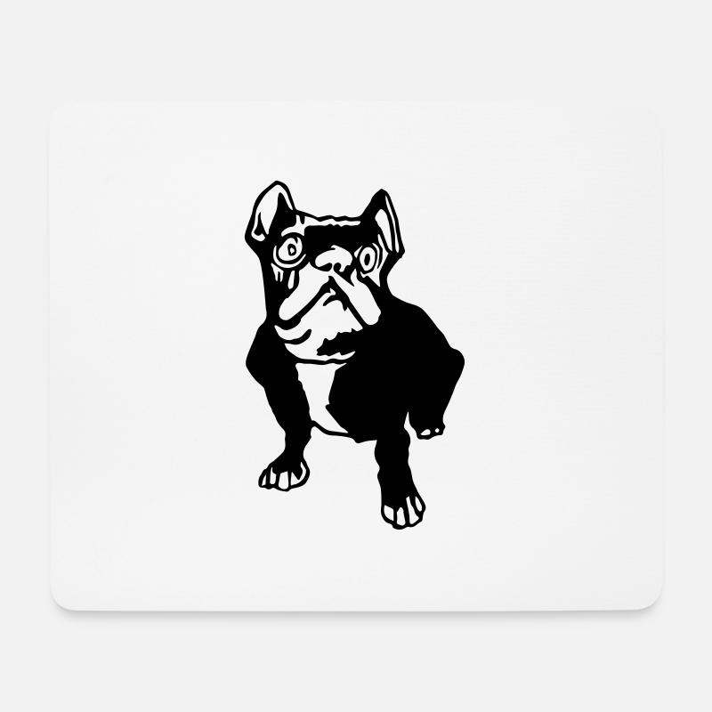 french bulldogge - Mousepad (Querformat) - Weiß