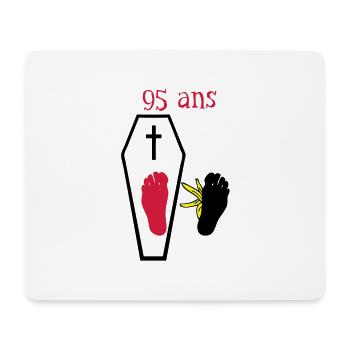 95 years foot falls another banana skin - Mouse Pad (horizontal) - white - Front