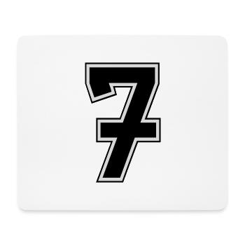 No 7 - Mousepad (Querformat) - Weiß - Vorne
