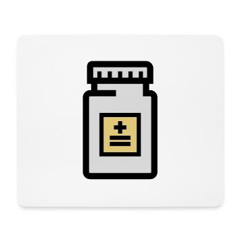 Boîte à comprimés pour pilules et médicaments - Tapis de souris (format paysage) - blanc - Devant