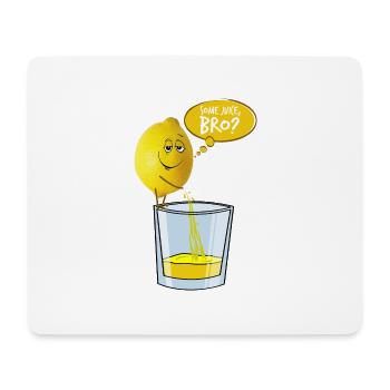 Lemon pees in glass - Mouse Pad (horizontal) - white - Front