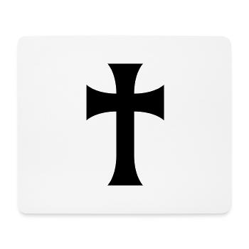 croix chrétienne - Tapis de souris (format paysage) - blanc - Devant