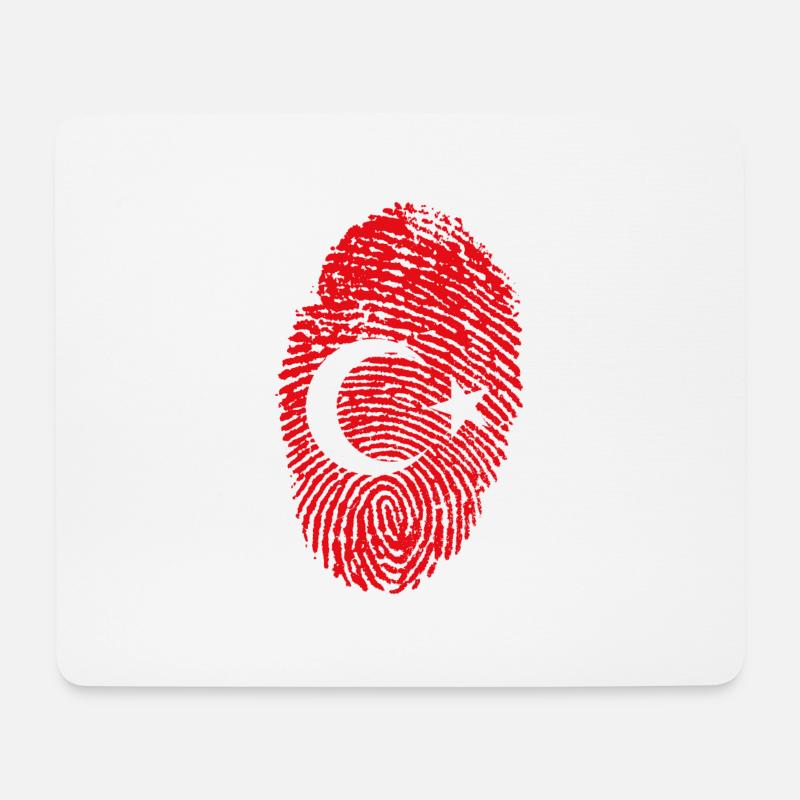Fingerabdruck Türkei - Mousepad (Querformat) - Weiß