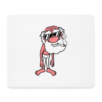 duenn cool rauchen sonnenbrille joint weed hanf ca - Mousepad (Querformat) - Weiß - Vorne