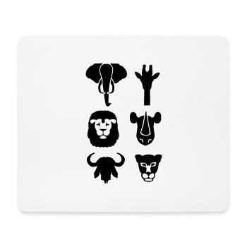 Africa wildlife animals - Mouse Pad (horizontal) - white - Front