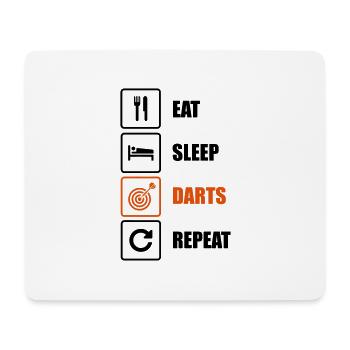 Eat. Sleep. darts. Repeat - Mouse Pad (horizontal) - white - Front