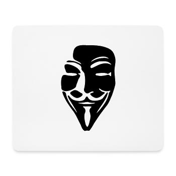 Guy Fawkes Mask for dark shirts - Mouse Pad (horizontal) - white - Front