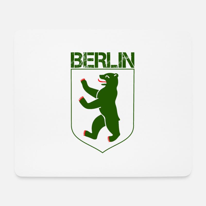 Berlin Bear coat of arms - Mouse Pad (horizontal) - white