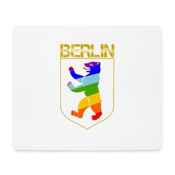 Armoiries de l'ours de Berlin - Tapis de souris (format paysage) - blanc - Devant