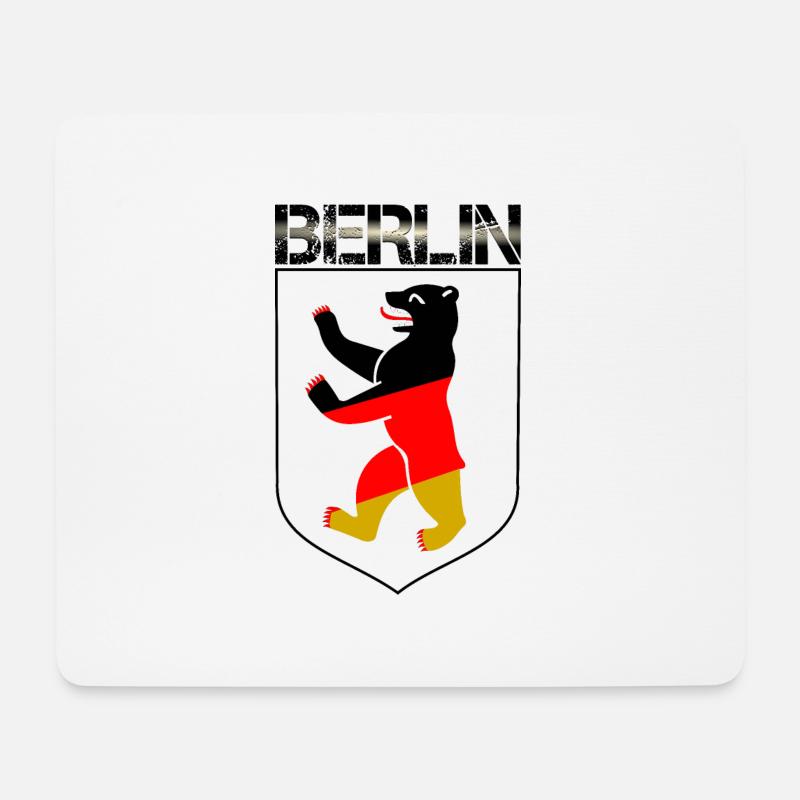 Berliner Bär Wappen - Mousepad (Querformat) - Weiß