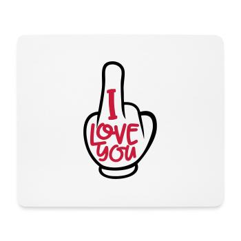 I love you - Mousepad (Querformat) - Weiß - Vorne