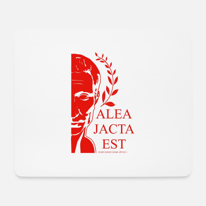 ALEA JACTA EST rot - Mousepad (Querformat) - Weiß