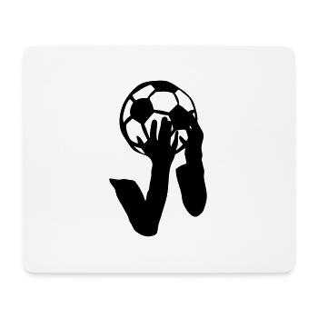 football prise de tete logo - Tapis de souris (format paysage) - blanc - Devant