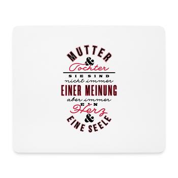 Mutter und Tochter - ein Herz & Seele -Farbwechsel - Mousepad (Querformat) - Weiß - Vorne