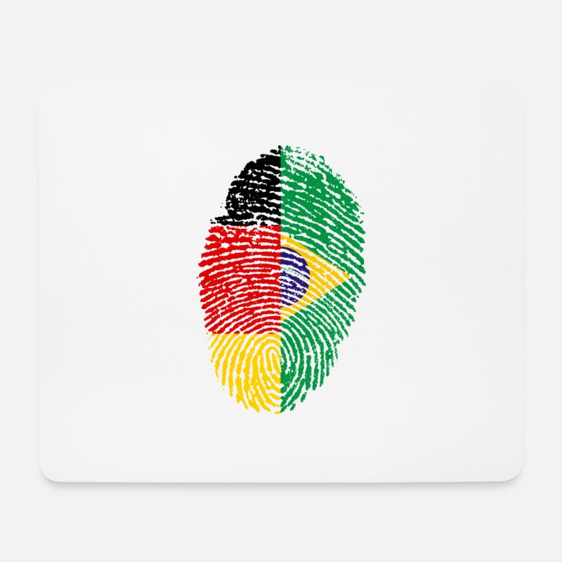 Deutschland und Brasilien - Mousepad (Querformat) - Weiß