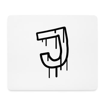 Letter J graffiti stamp - Mouse Pad (horizontal) - white - Front