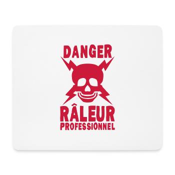 danger raleur citation tete de mort professionnel - Tapis de souris (format paysage) - blanc - Devant