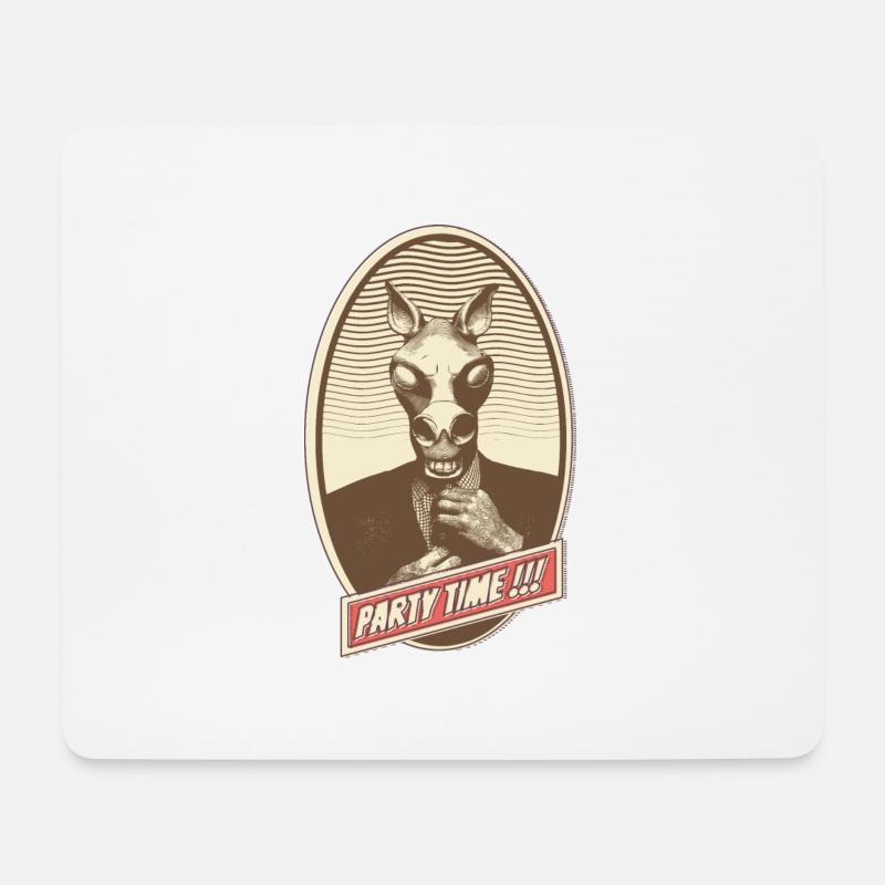 Partyzeit - Mousepad (Querformat) - Weiß