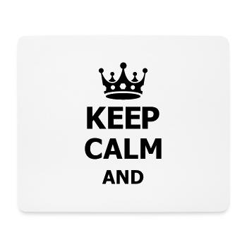 keep calm - Mousepad (Querformat) - Weiß - Vorne