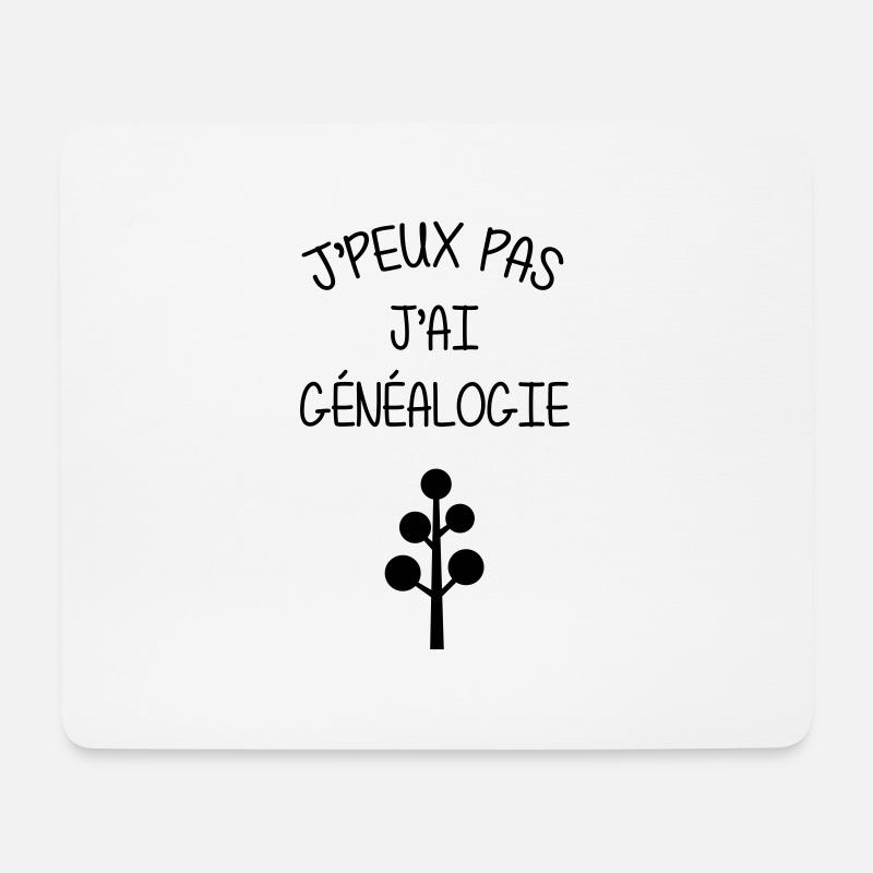 Généalogie / Généalogiste / Genealogy / - Tapis de souris (format paysage) - blanc