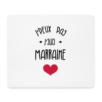 Parrain / Marraine / Filleule / Filleul - Tapis de souris (format paysage) - blanc - Devant