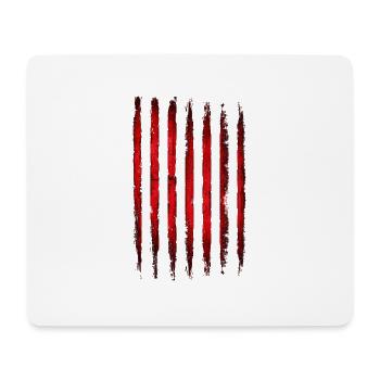 Red Grunge stripes - Mouse Pad (horizontal) - white - Front