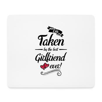 taken by girlfriend design - Mousepad (Querformat) - Weiß - Vorne