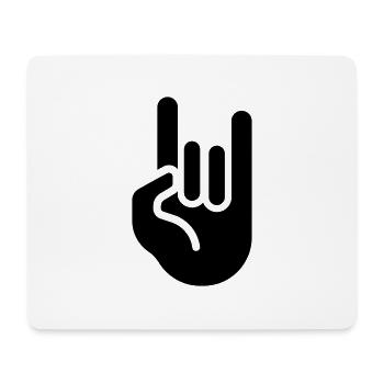 rock hand - Mouse Pad (horizontal) - white - Front