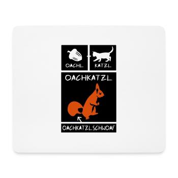 Eichhörnchen - Oachkatzlschwoaf - Mousepad (Querformat) - Weiß - Vorne