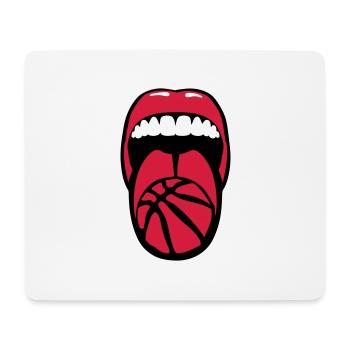 basket tire langue language basketball - Tapis de souris (format paysage) - blanc - Devant