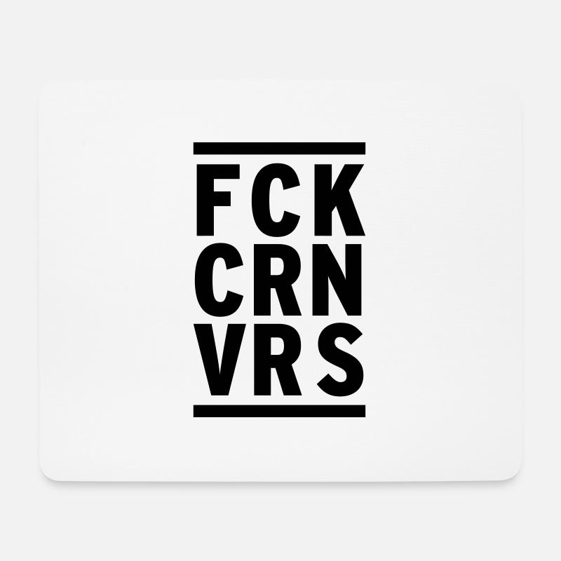 FCK CRN VRS - Mousepad (Querformat) - Weiß