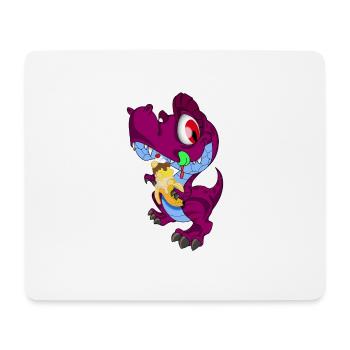 cute dino with banana ice cream | Ice cream lover - Mouse Pad (horizontal) - white - Front