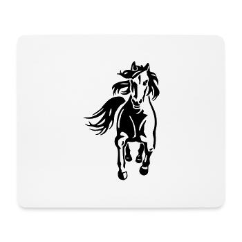 Print the T-shirt with a horse - Mouse Pad (horizontal) - white - Front