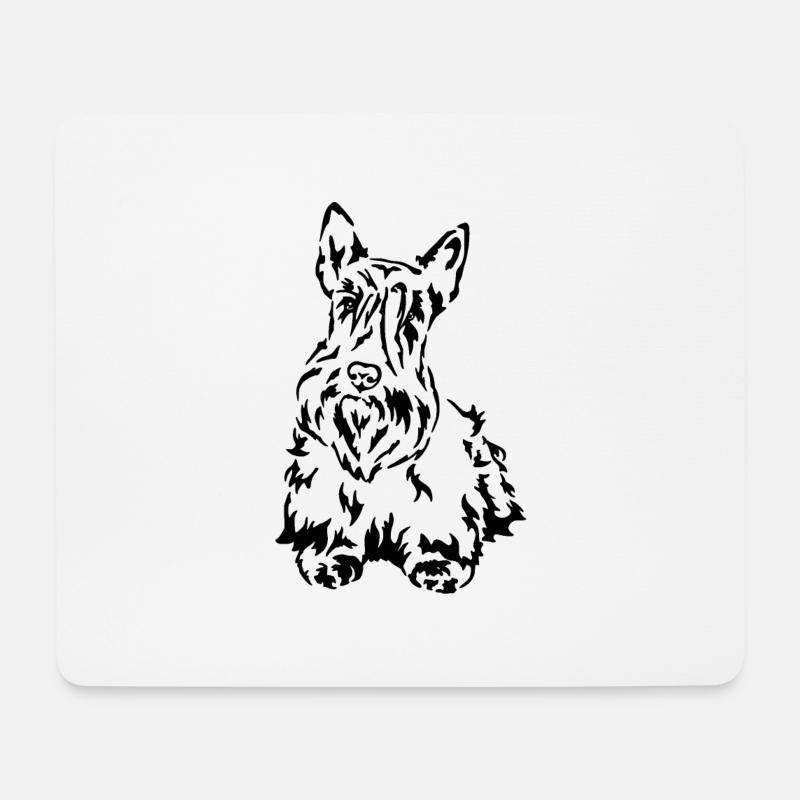 Terrier - Mousepad (Querformat) - Weiß