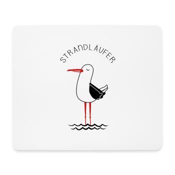 Strandläufer - Mousepad (Querformat) - Weiß - Vorne