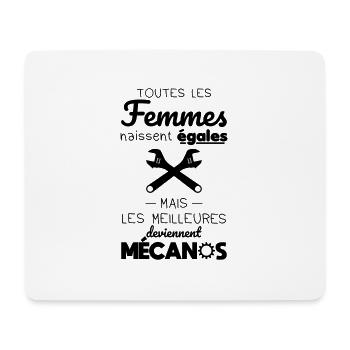Femmes égales les meilleures deviennent mécanos - Tapis de souris (format paysage) - blanc - Devant