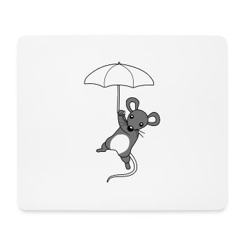 Cute Flying Mouse - Mouse Pad (horizontal) - white - Front