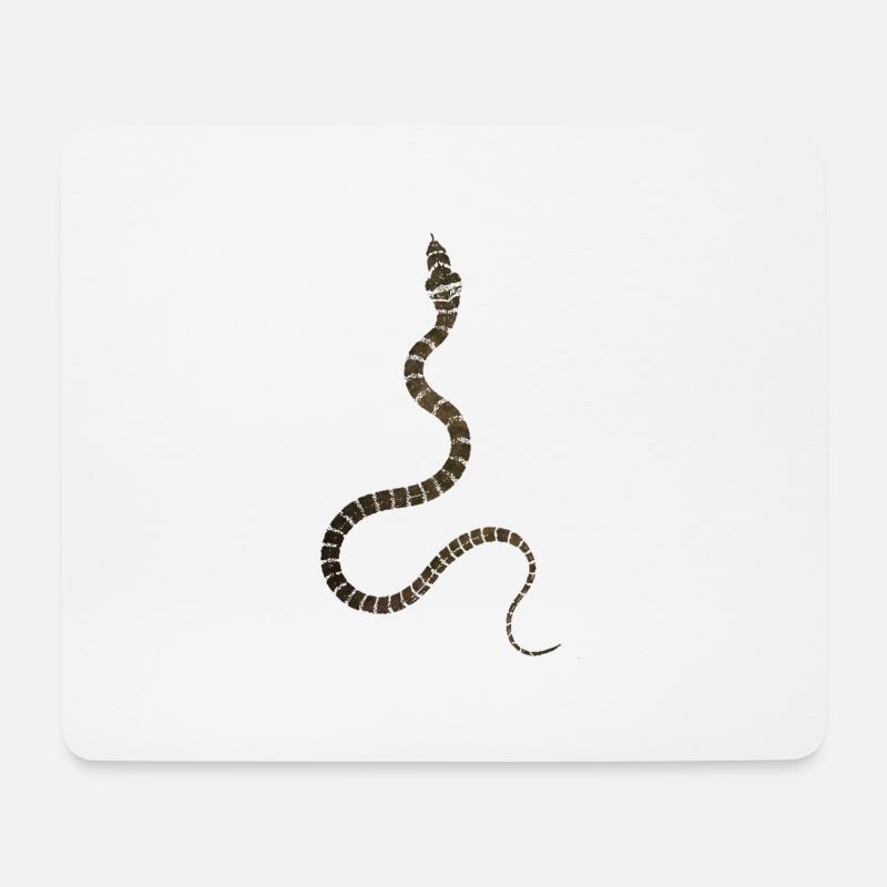 Schlange - Mousepad (Querformat) - Weiß