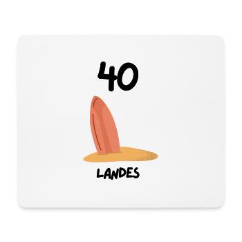 40 Landes Surf Sud Ouest - Tapis de souris (format paysage) - blanc - Devant
