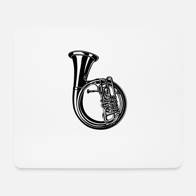BLOW TRUMPET w - Mousepad (Querformat) - Weiß