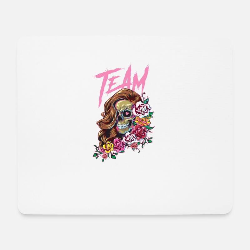 Team Braut Skelett - Mousepad (Querformat) - Weiß