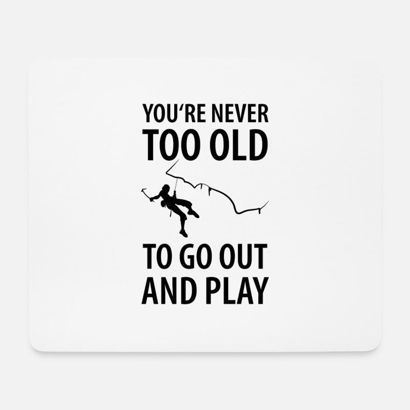 Eisklettern Eiskletterer Eispickel - Mousepad (Querformat) - Weiß